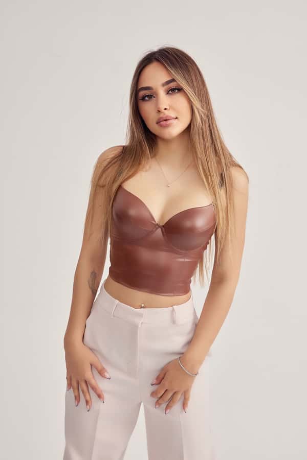 Extra Soft Push-Up Underwire Sexy Faux Leather Bustier Body