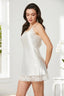 Elegant Satin Slip Dress with Adjustable Straps - Nightwear by PC