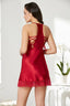 Elegant Satin Slip Dress with Adjustable Straps - Nightwear by PC