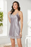 Elegant Satin Slip Dress with Adjustable Straps - Nightwear by PC