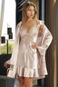 Lace - Trimmed Robe & Slip Set - Nightwear by NRTKS