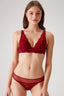 Lace - Trimmed Satin Bralette and Thong Set - Bra Set by PC