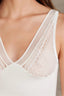 Lace - Trimmed Satin Chemise with Open Back - Essentials by PC